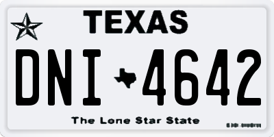TX license plate DNI4642