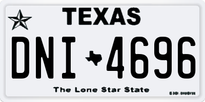 TX license plate DNI4696