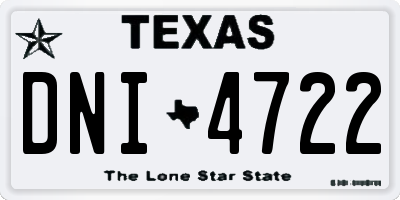 TX license plate DNI4722