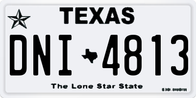 TX license plate DNI4813