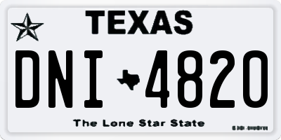 TX license plate DNI4820