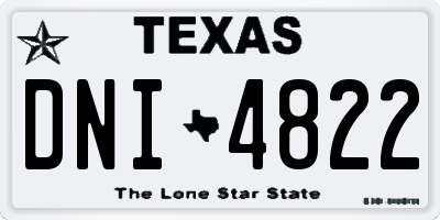 TX license plate DNI4822
