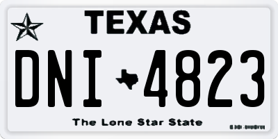 TX license plate DNI4823