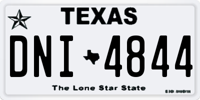 TX license plate DNI4844