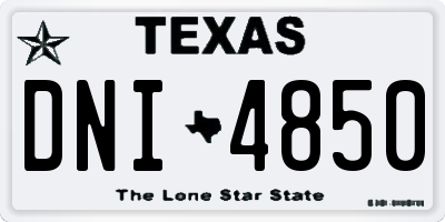 TX license plate DNI4850