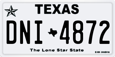 TX license plate DNI4872