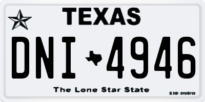 TX license plate DNI4946