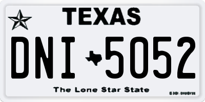 TX license plate DNI5052