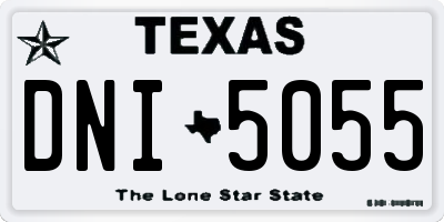 TX license plate DNI5055