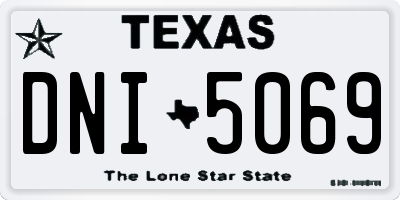 TX license plate DNI5069