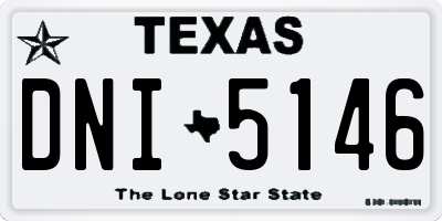 TX license plate DNI5146