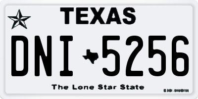TX license plate DNI5256