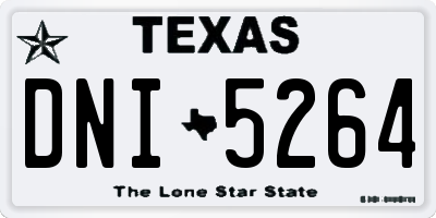 TX license plate DNI5264