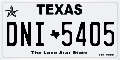 TX license plate DNI5405