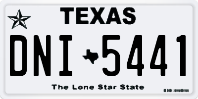 TX license plate DNI5441