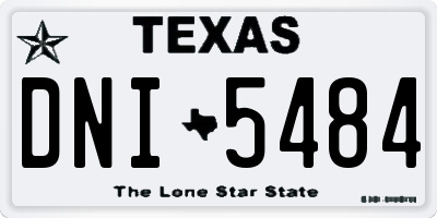TX license plate DNI5484