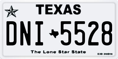 TX license plate DNI5528