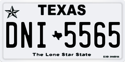 TX license plate DNI5565