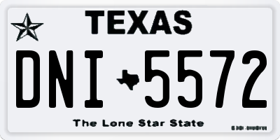 TX license plate DNI5572