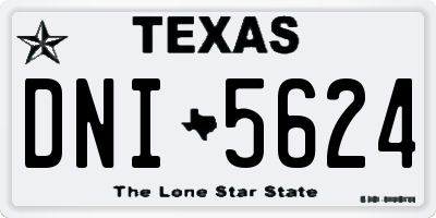 TX license plate DNI5624