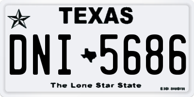 TX license plate DNI5686