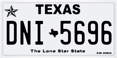 TX license plate DNI5696