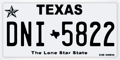 TX license plate DNI5822
