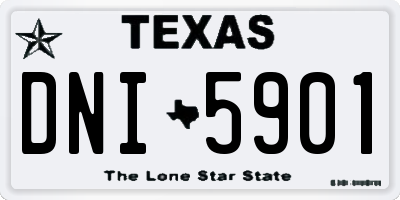 TX license plate DNI5901
