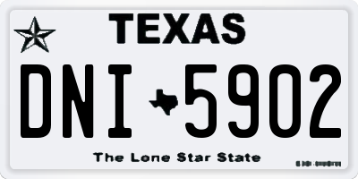 TX license plate DNI5902