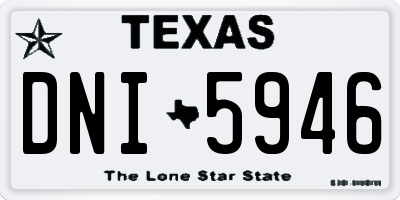 TX license plate DNI5946