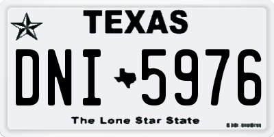 TX license plate DNI5976