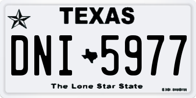 TX license plate DNI5977