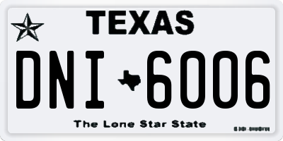TX license plate DNI6006