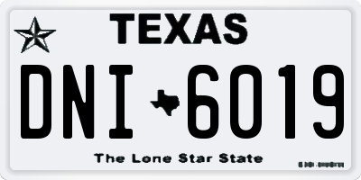 TX license plate DNI6019