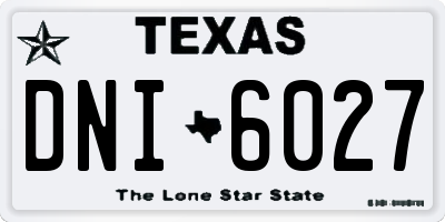 TX license plate DNI6027