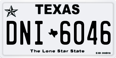 TX license plate DNI6046
