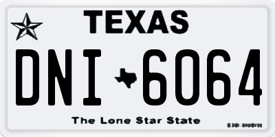 TX license plate DNI6064