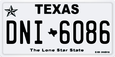 TX license plate DNI6086