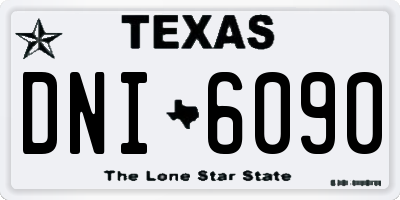 TX license plate DNI6090