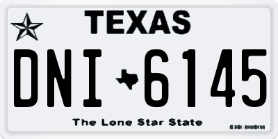 TX license plate DNI6145