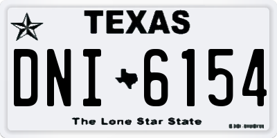 TX license plate DNI6154