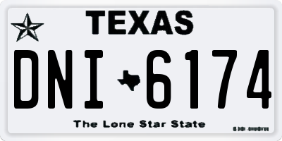 TX license plate DNI6174