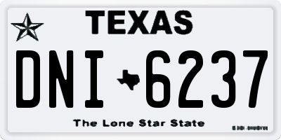 TX license plate DNI6237