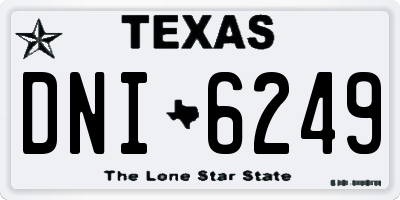 TX license plate DNI6249