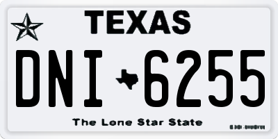 TX license plate DNI6255