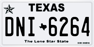 TX license plate DNI6264