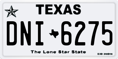 TX license plate DNI6275