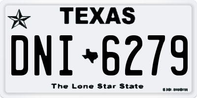 TX license plate DNI6279