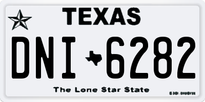 TX license plate DNI6282