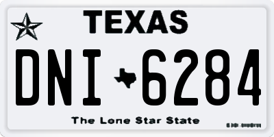 TX license plate DNI6284